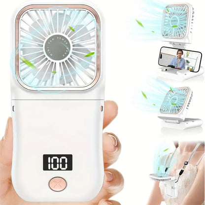 Mini Ventilador de Cuello Pegable  Power Bank