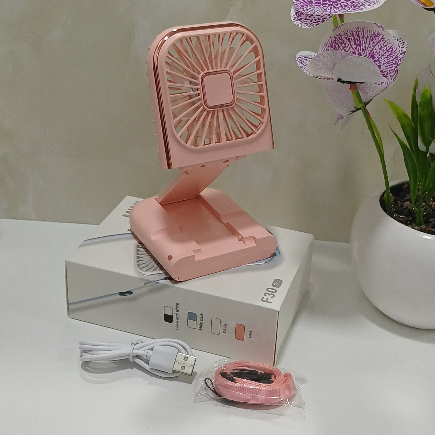 Mini Ventilador de Cuello Pegable  Power Bank