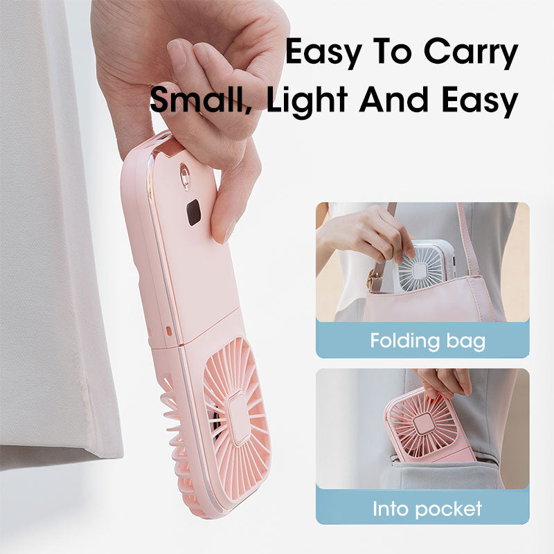 Mini Ventilador de Cuello Pegable  Power Bank